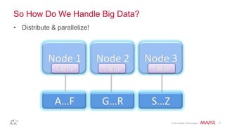 © 2014 MapR Technologies 7
So How Do We Handle Big Data?
• Distribute & parallelize!
 