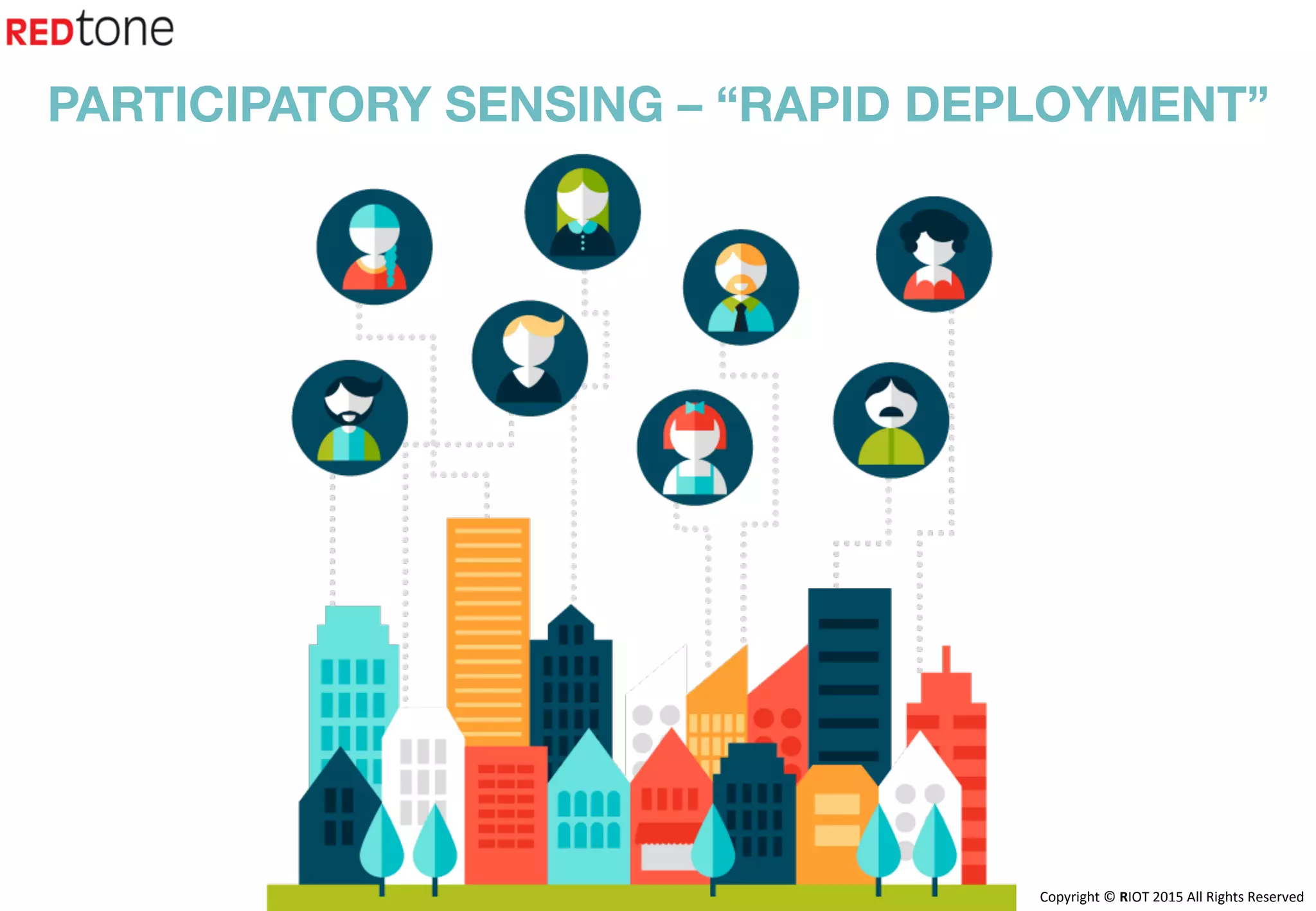 Copyright	©	RIOT	2015	All	Rights	Reserved	
PARTICIPATORY SENSING – “RAPID DEPLOYMENT”
 