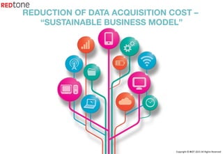 Copyright	©	RIOT	2015	All	Rights	Reserved	
REDUCTION OF DATA ACQUISITION COST –
“SUSTAINABLE BUSINESS MODEL”
 