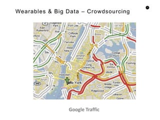 33
Wearables & Big Data – Crowdsourcing
Google Traffic
 