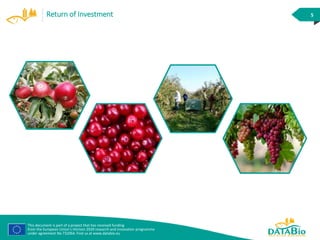 This document is part of a project that has received funding
from the European Union’s Horizon 2020 research and innovation programme
under agreement No 732064. Find us at www.databio.eu
5Return of Investment
 