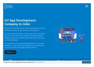 IoT App Development Company India, Hire IoT Developers | PDF