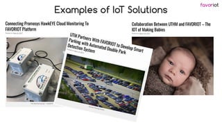 favoriot
Examples of IoT Solutions
 