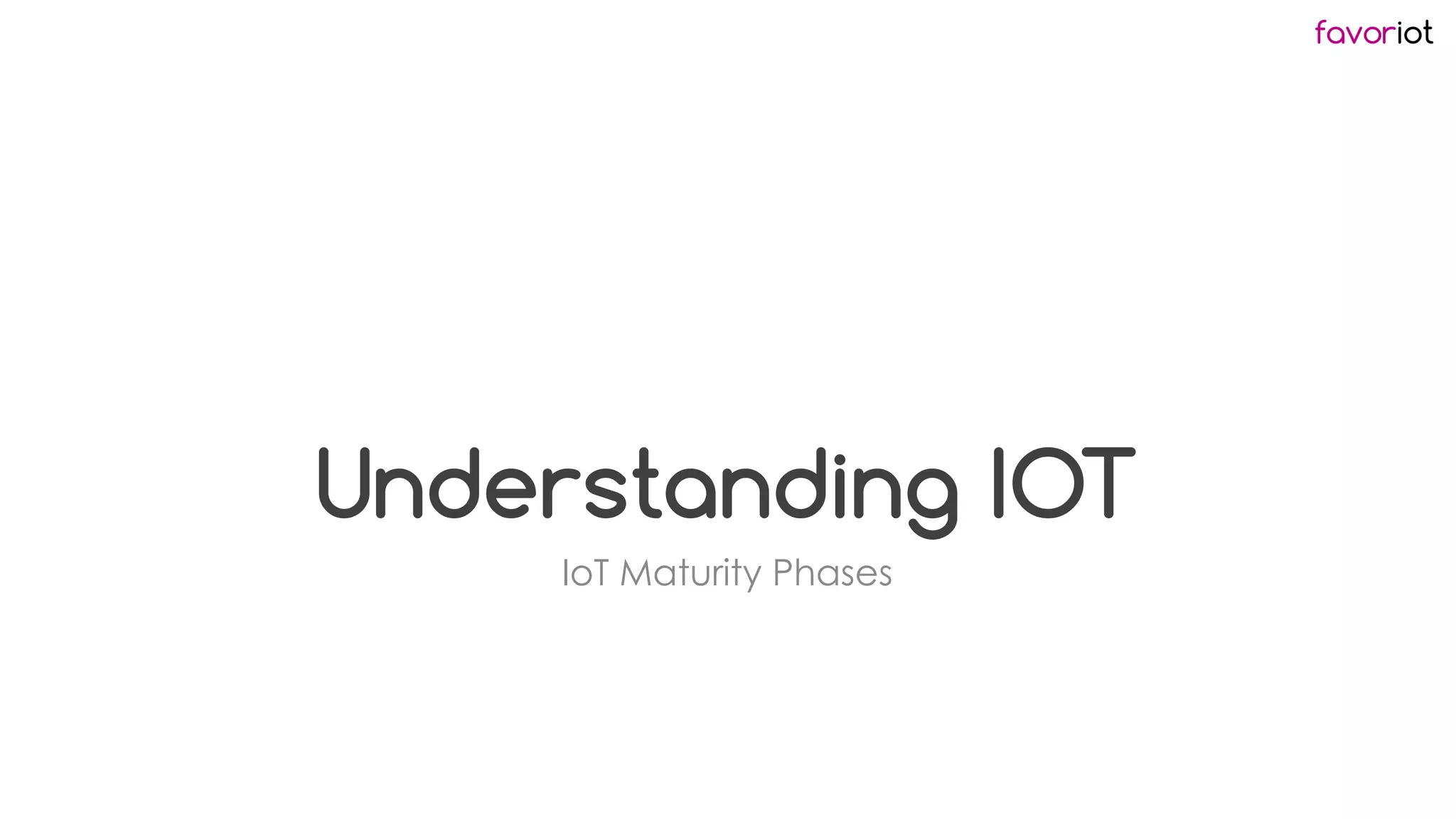 favoriot
Understanding IOT
IoT Maturity Phases
 