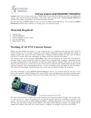 Io t based electricity energy meter using esp12 and arduino at sln ...