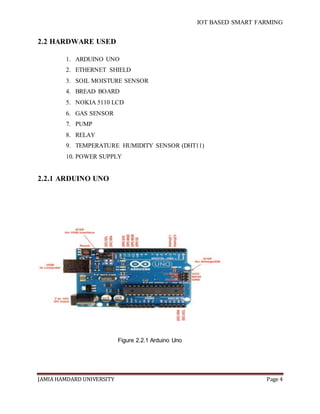 Smart Farning Project Arduino Iot based smart farming | DOCX