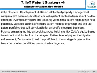 ©2016 TechIPm, LLC All Rights Reserved www.techipm.com 44
7. IoT Patent Strategy -4
Patent Monetization New Method
Zetta R...