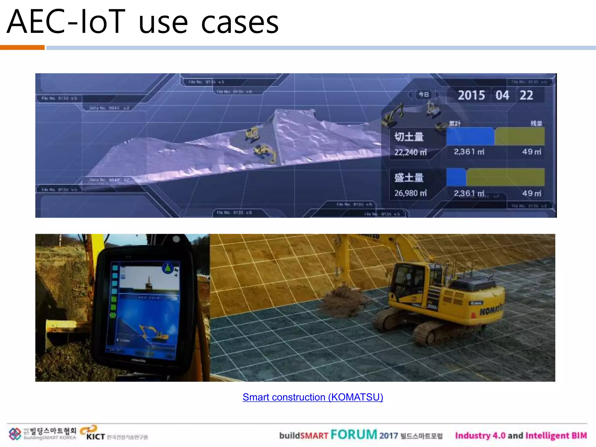 AEC-IoT use cases
Smart construction (KOMATSU)
 