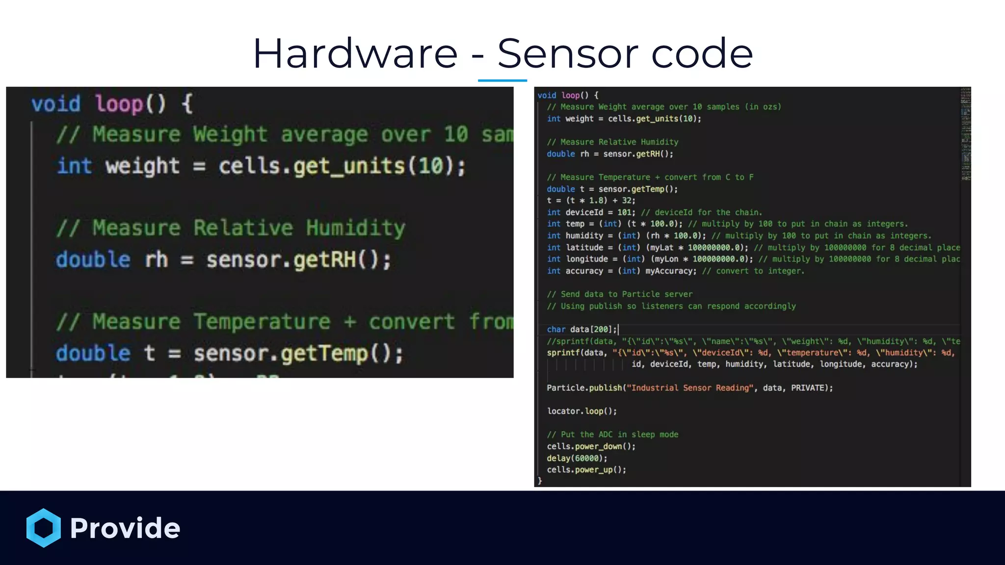 Hardware - Sensor code 