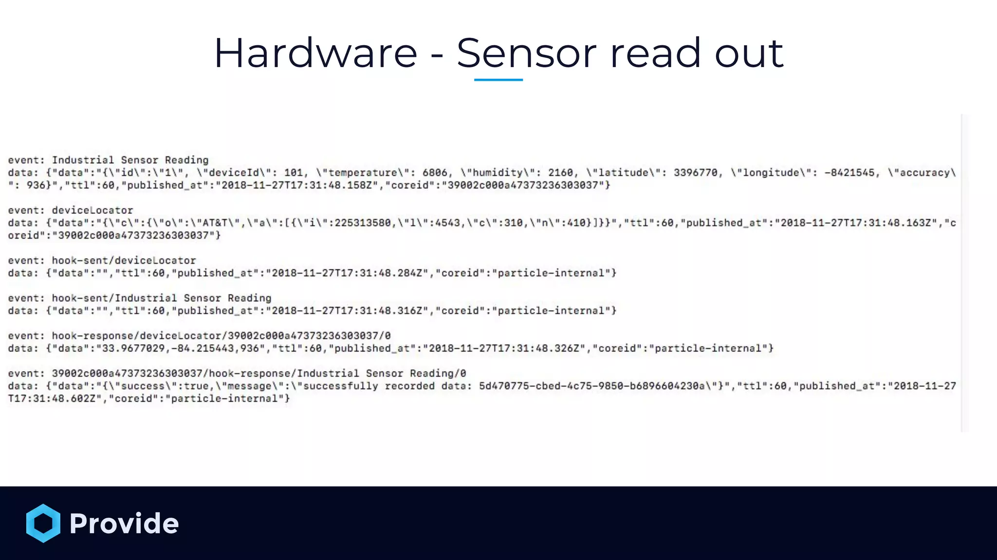 Hardware - Sensor read out 