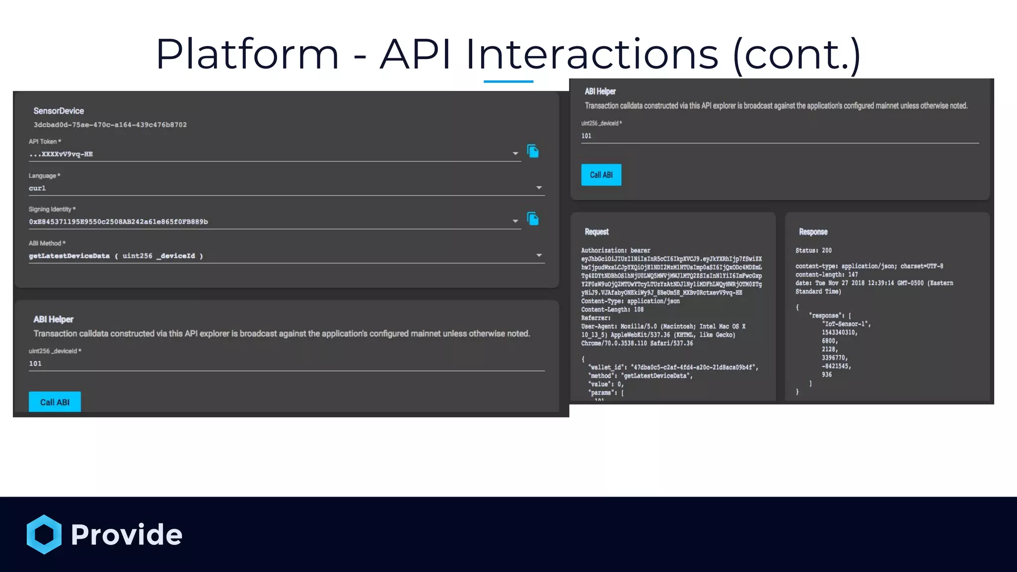 Platform - API Interactions (cont.) 