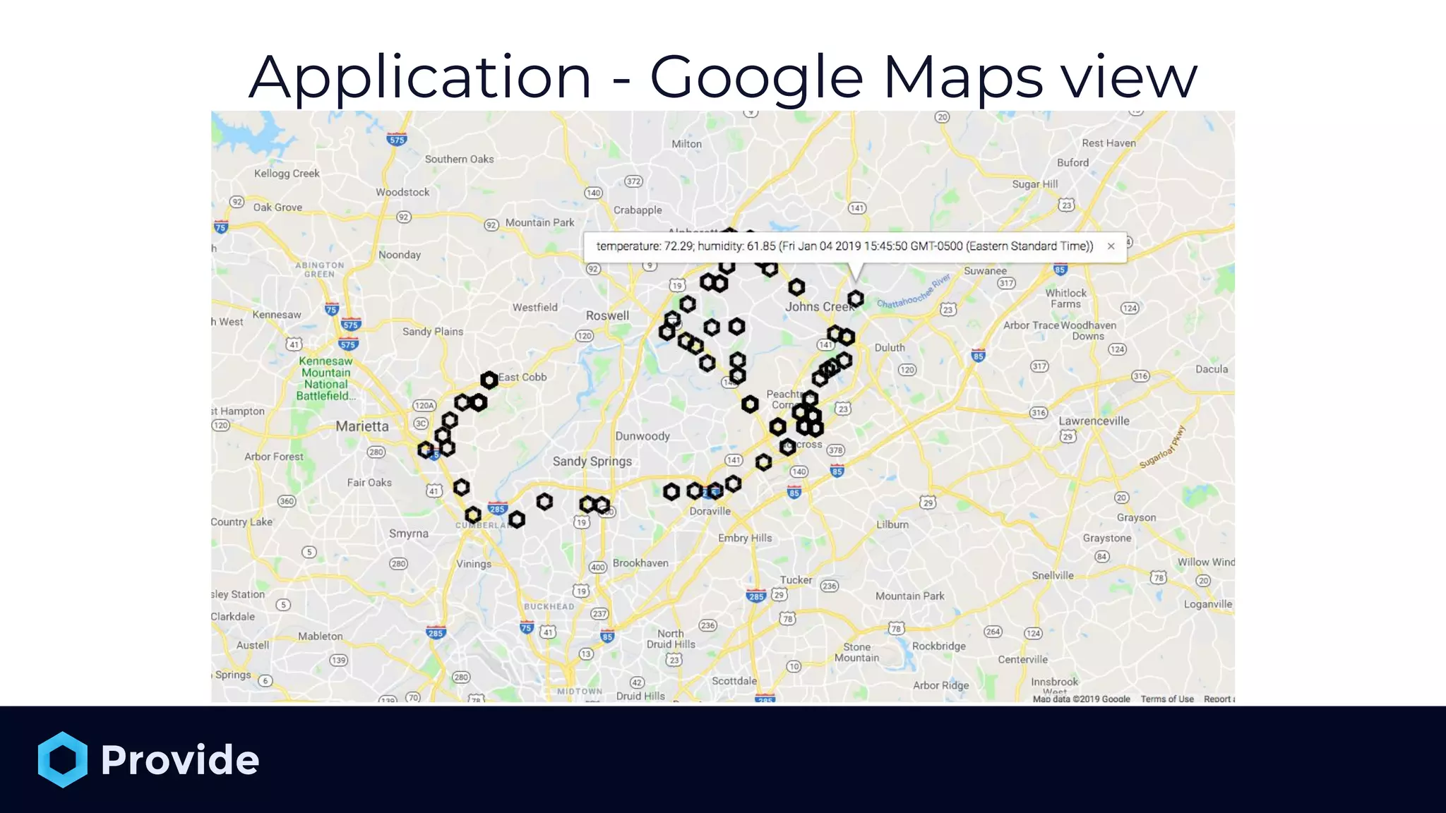 Application - Google Maps view 