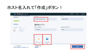 ホスト名入れて「作成」ボタン！
 