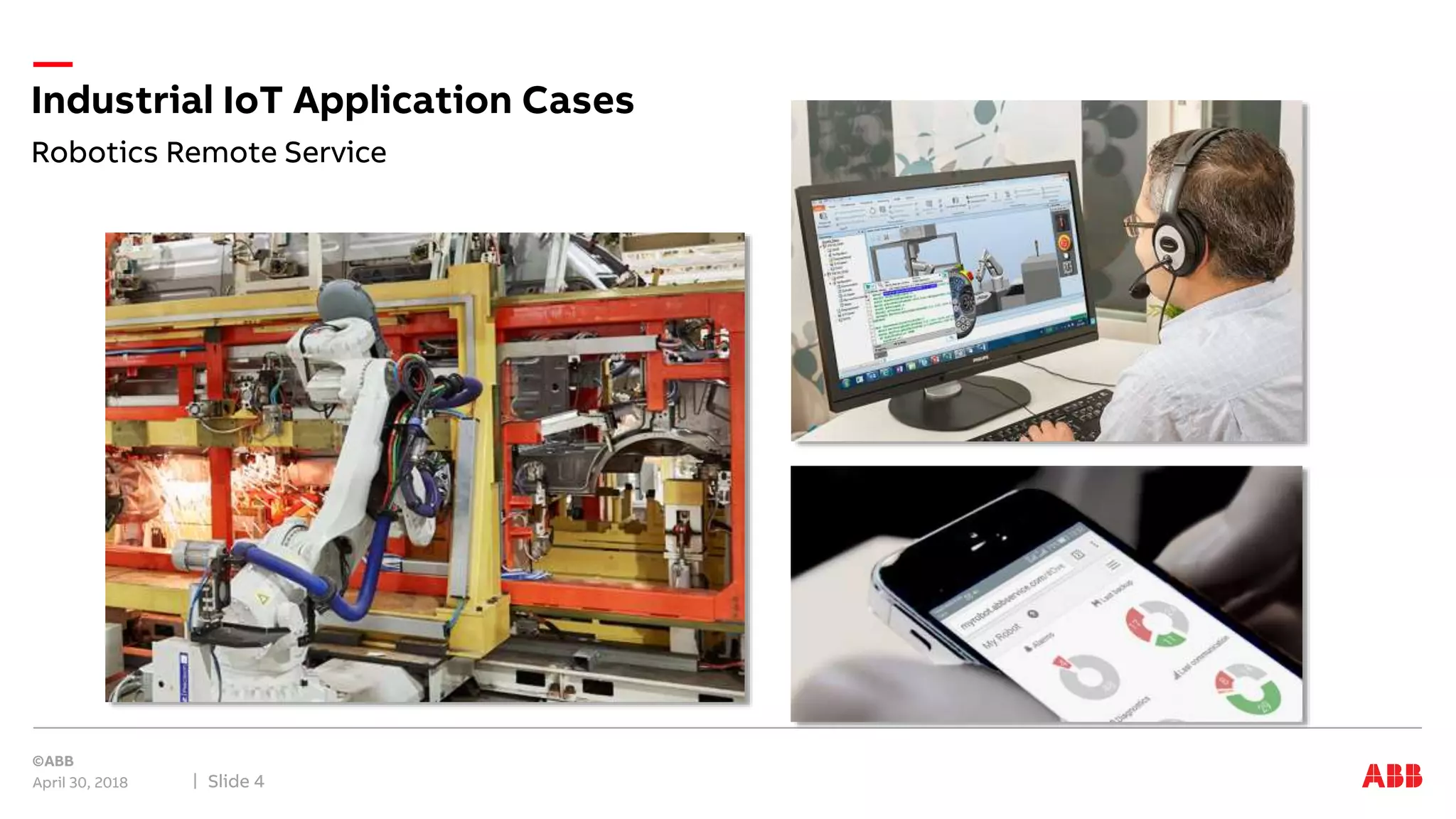 Robotics Remote Service
Industrial IoT Application Cases
April 30, 2018 Slide 4
 