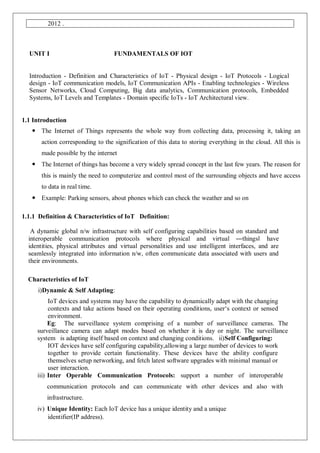 IOT COMPLETE NOTES.pdf Internet of Things | PDF