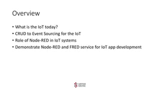 CQRS and Event Sourcing for IoT applications