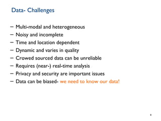 Smart Cities and Data Analytics: Challenges and Opportunities | PPT