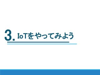 IoTをやってみよう3.
 