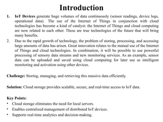 Popular cloud services and tools for IoT data handling | PPTX