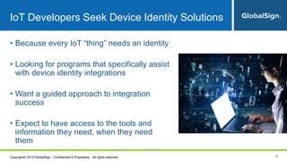 GlobalSign IoT Developer Program and Portal | PPT