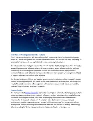 IoT Device Management: Ensuring Seamless Monitoring and Control | PDF
