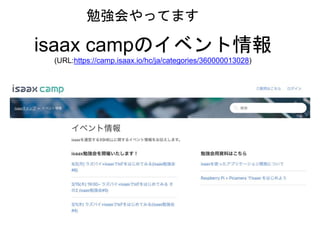 ㏊äƤޤ
isaax campΥ٥
(URL:https://camp.isaax.io/hc/ja/categories/360000013028)
 