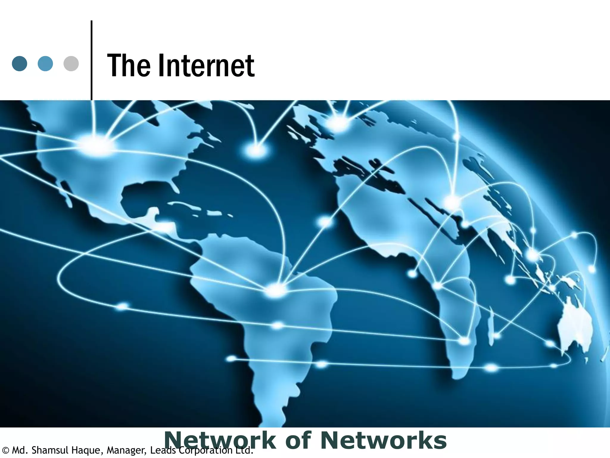 The Internet
Network of Networks© Md. Shamsul Haque, Manager, Leads Corporation Ltd.
 
