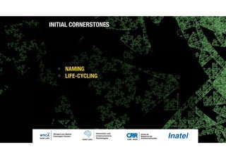 INITIAL CORNERSTONES
" NAMING
" LIFE-CYCLING
 