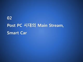 02 
Post PC 시대의 Main Stream, 
Smart Car 
 