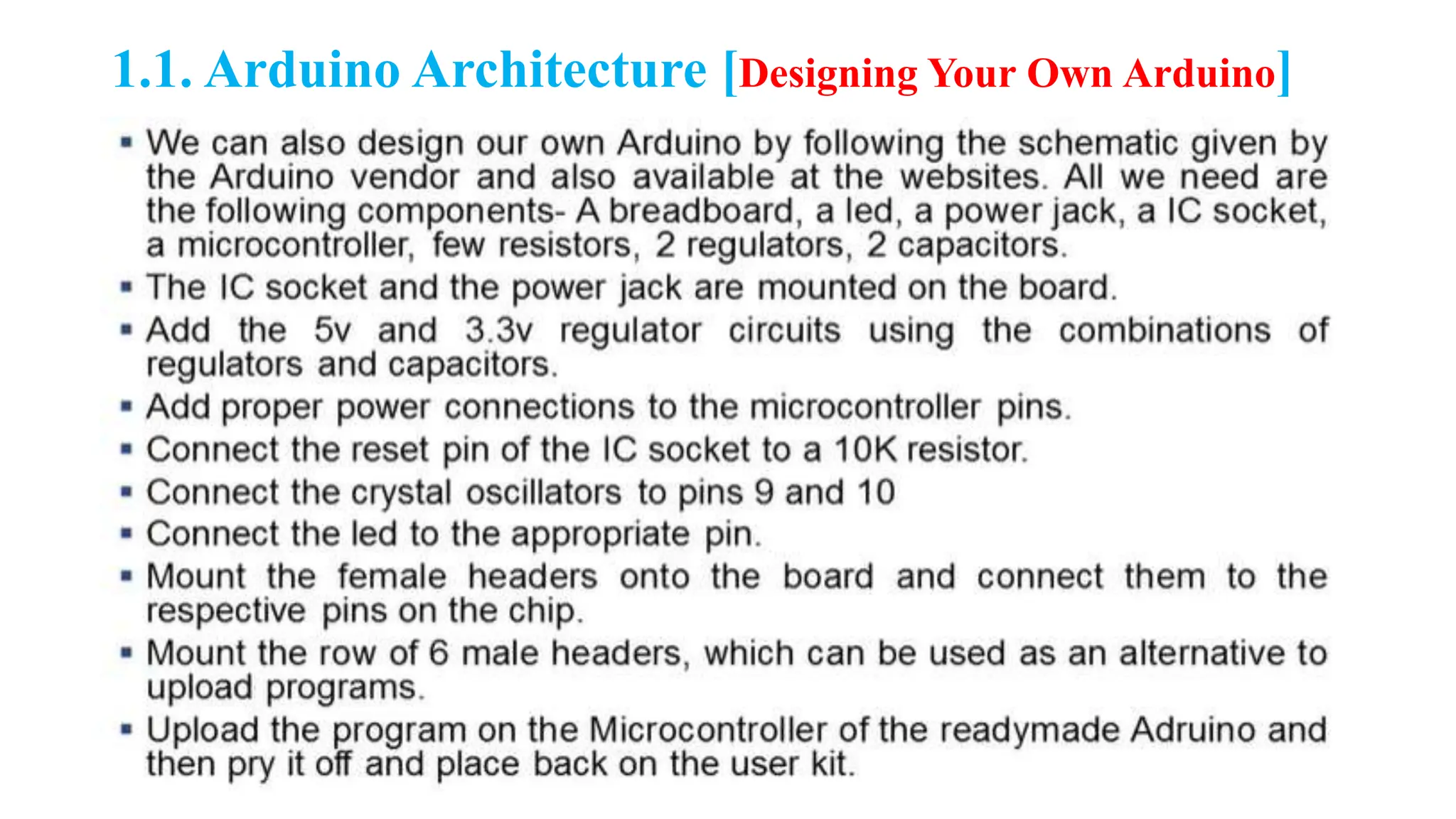 1.1. Arduino Architecture [Designing Your Own Arduino]
 