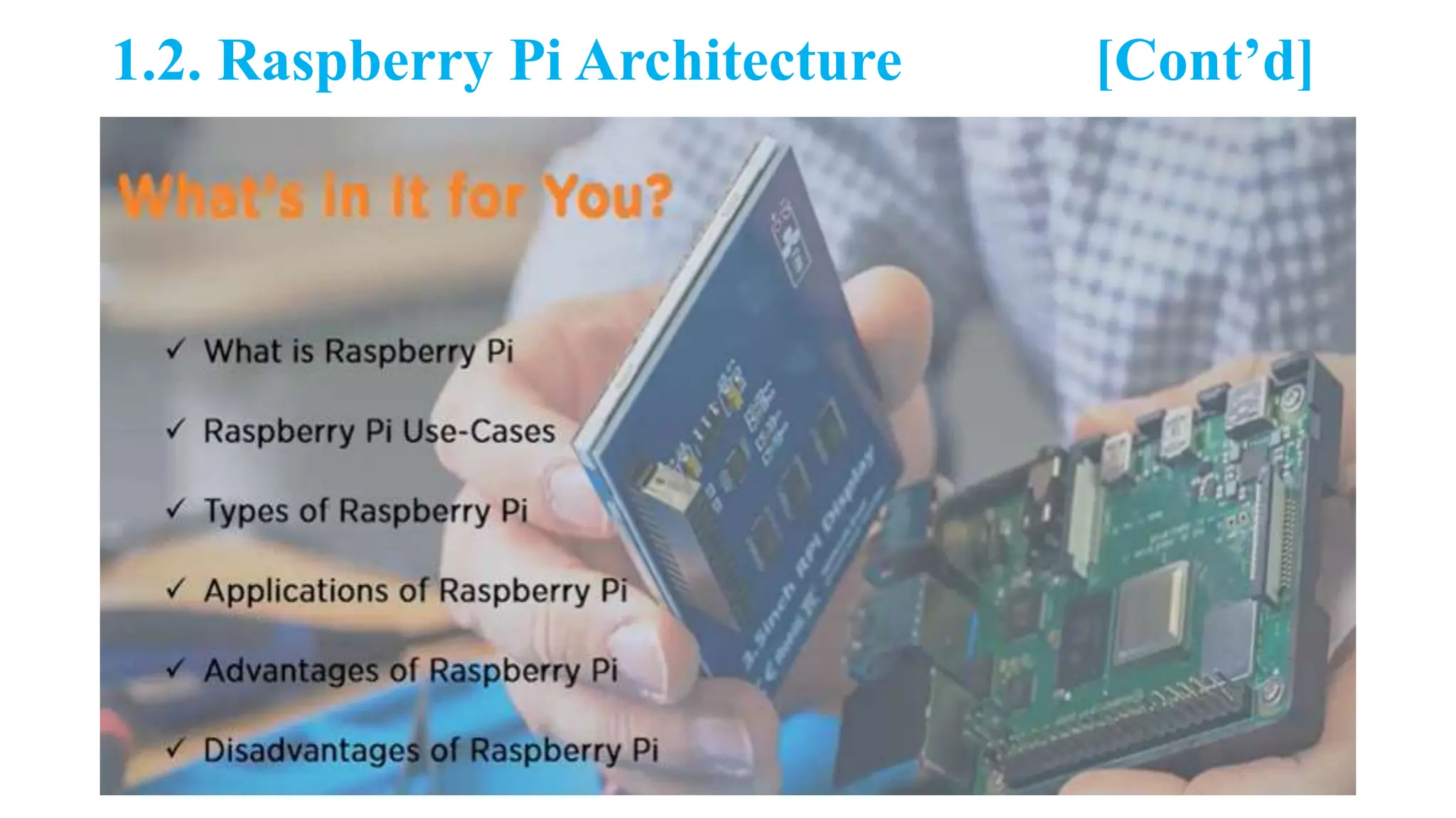 1.2. Raspberry Pi Architecture [Cont’d]
 