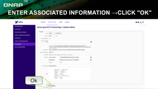 ENTER ASSOCIATED INFORMATION →CLICK "OK"
Ok
 