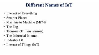 Internet of Things and framework of IoT and its applications | PPTX