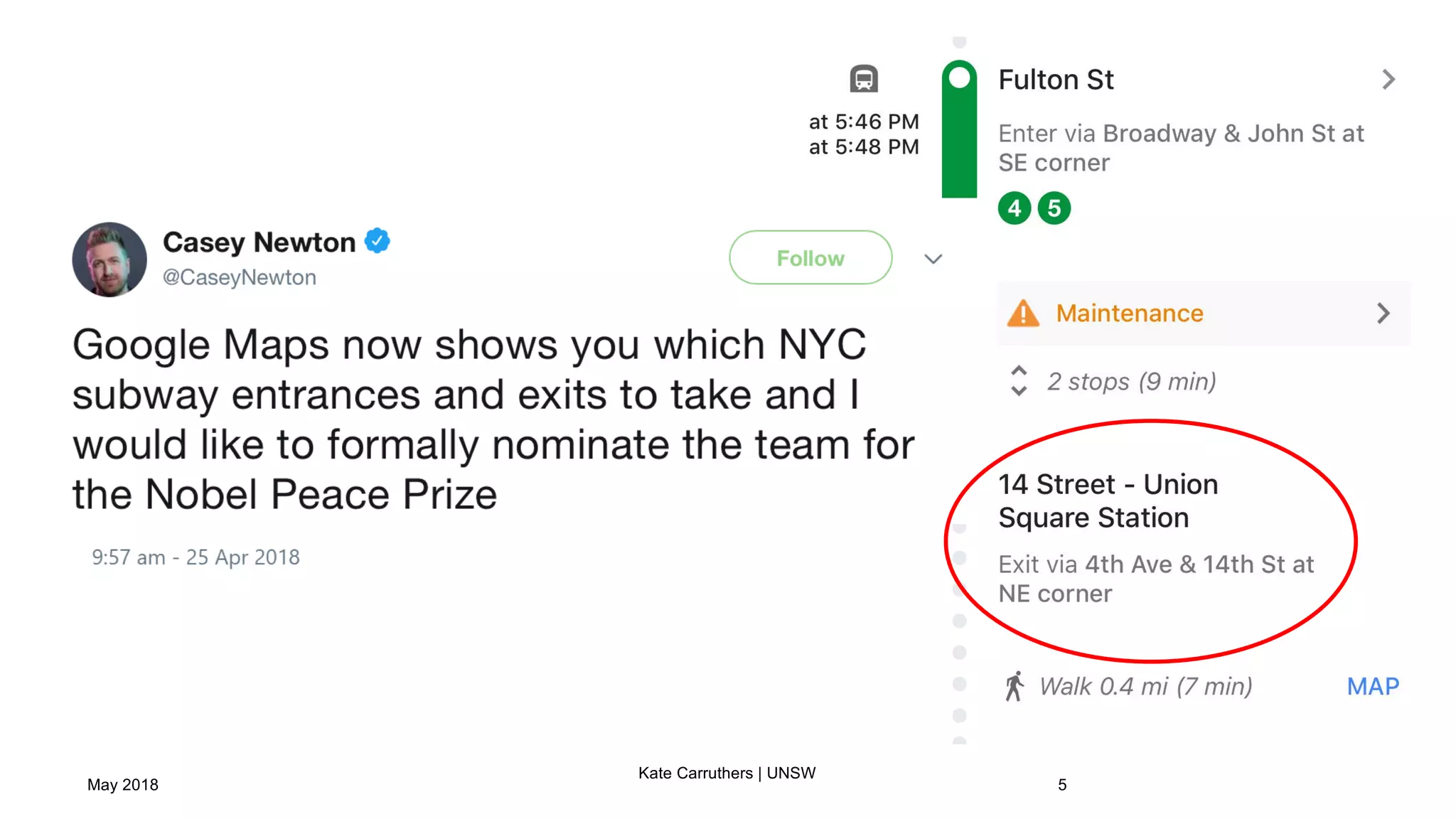 May 2018
Kate Carruthers | UNSW
5
 