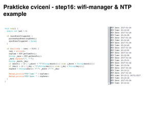 Prakticke cviceni - step16: wiﬁ-manager & NTP
example
 