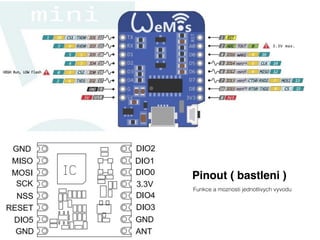 Pinout ( bastleni )
Funkce a moznosti jednotlivych vyvodu
 