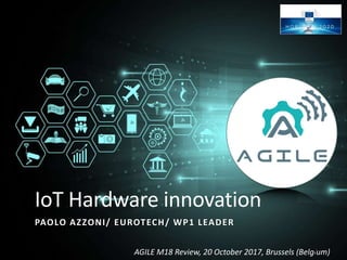 AGILE M18 Review, 20 October 2017, Brussels (Belgium)
IoT Hardware innovation
PAOLO AZZONI/ EUROTECH/ WP1 LEADER
1
 