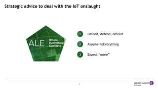 6
Strategic advice to deal with the IoT onslaught
1
Assume PoEverything2
Expect “more”3
Defend, defend, defend
 