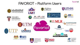 favoriot
FAVORIOT – Platform Users
 