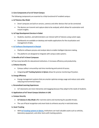 IoT Integrated Smart Campus Solutions in UAE. | PDF