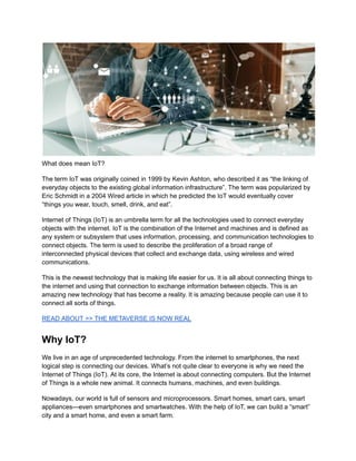 (IoT) Internet of Things, The Ultimate Guide | PDF
