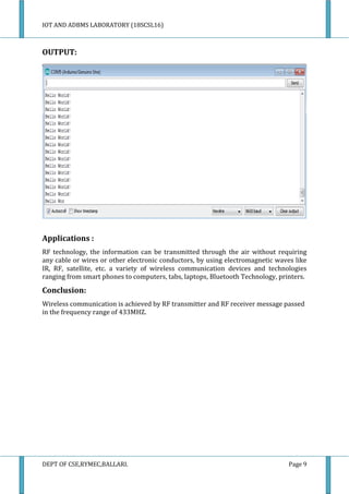 Internet of things laboratory | PDF