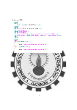 Lock control PHP:-
70
 
