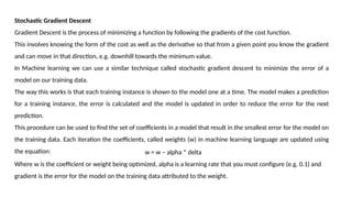 Non-Linear Algorithms II – Gradient Descent & Logistic Regression 1 | PPTX