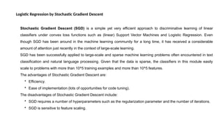 Non-Linear Algorithms II – Gradient Descent & Logistic Regression | PPTX
