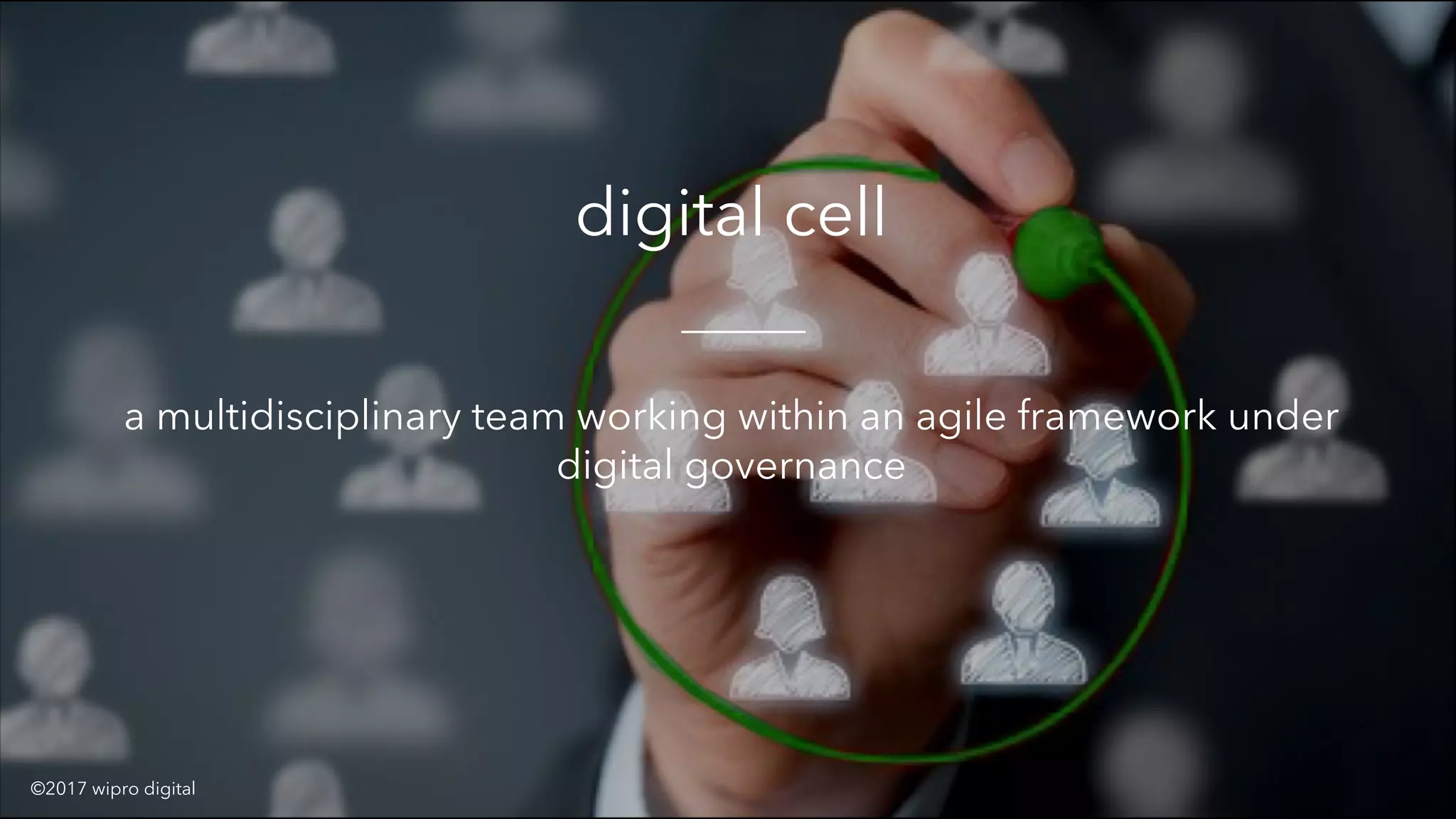 x
©2017 wipro digital
digital cell
a multidisciplinary team working within an agile framework under
digital governance
 