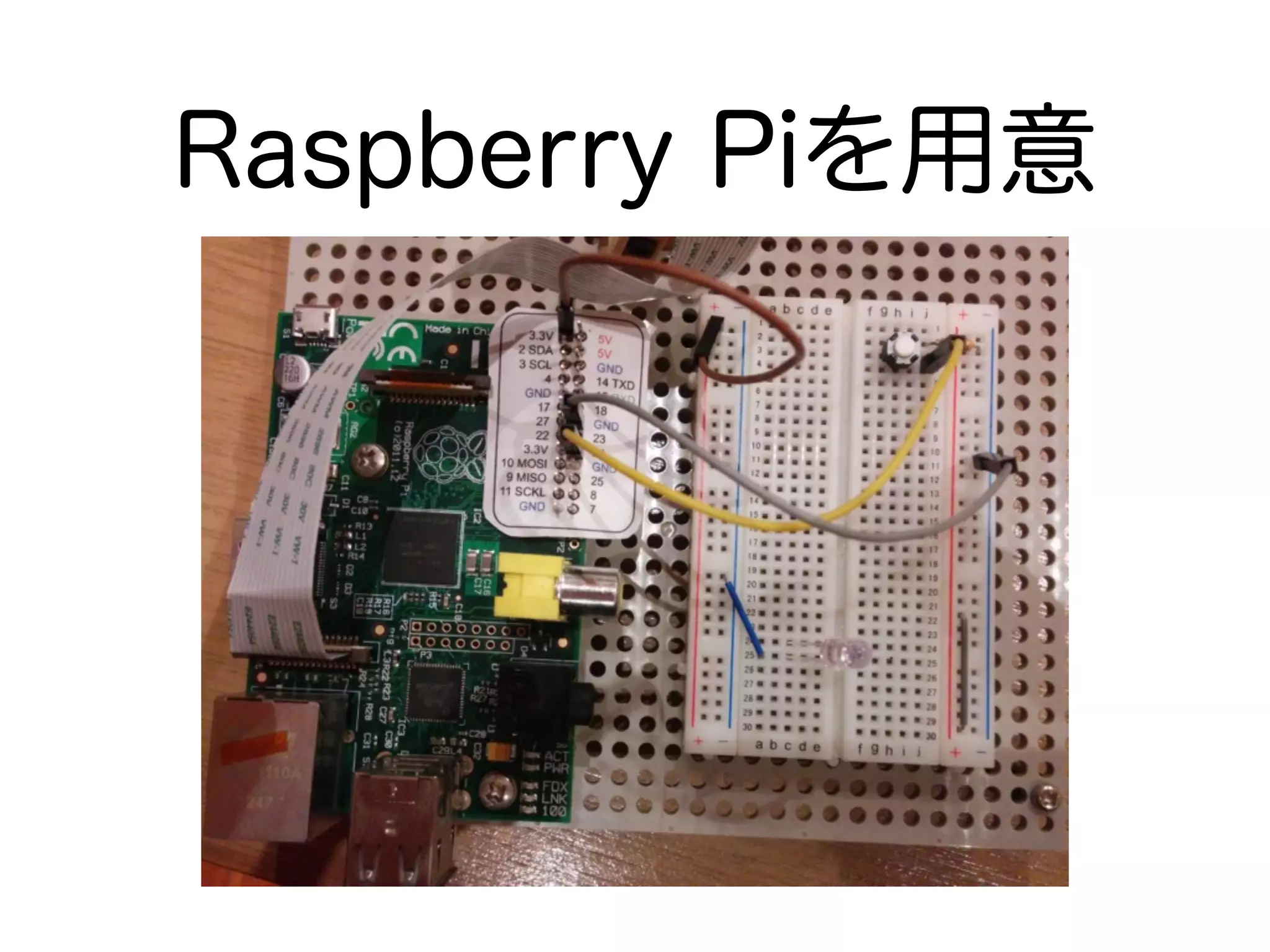 Raspberry Piを用意 
 