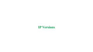 IP Versions
 