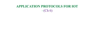 APPLICATION PROTOCOLS FOR IOT
–(Ch 6)
 