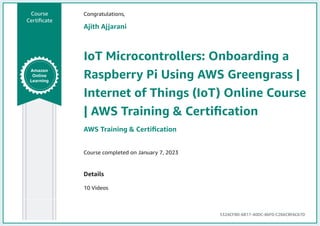 IoT Microcontrollers Onboarding a Raspberry Pi Using AWS Greengrass.pdf
